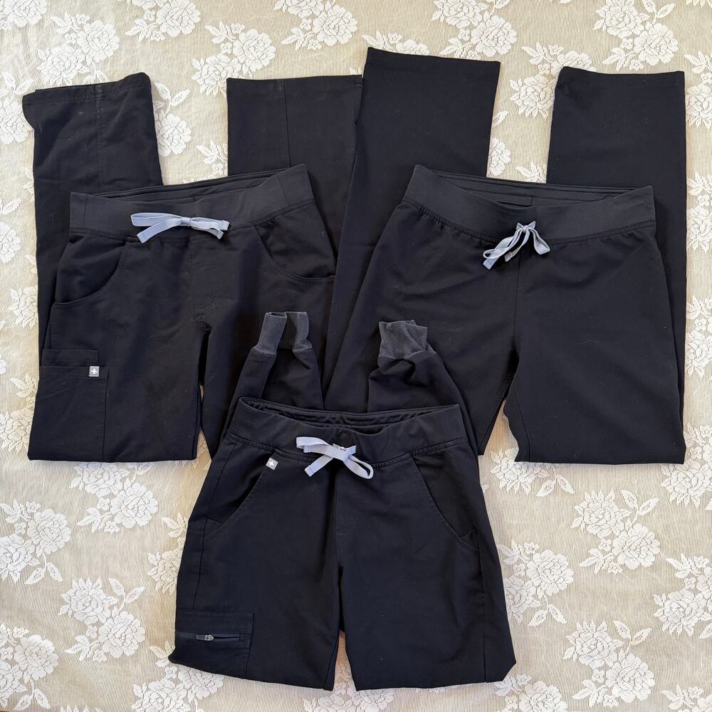 FIGS Black Scrub Pants Bundle Size XS